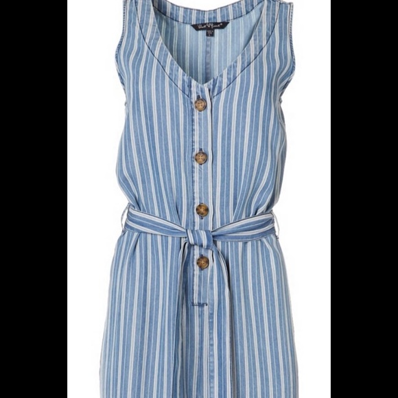 Velvet Heart Striped Tencel Jumpsuit XS - Picture 6 of 6